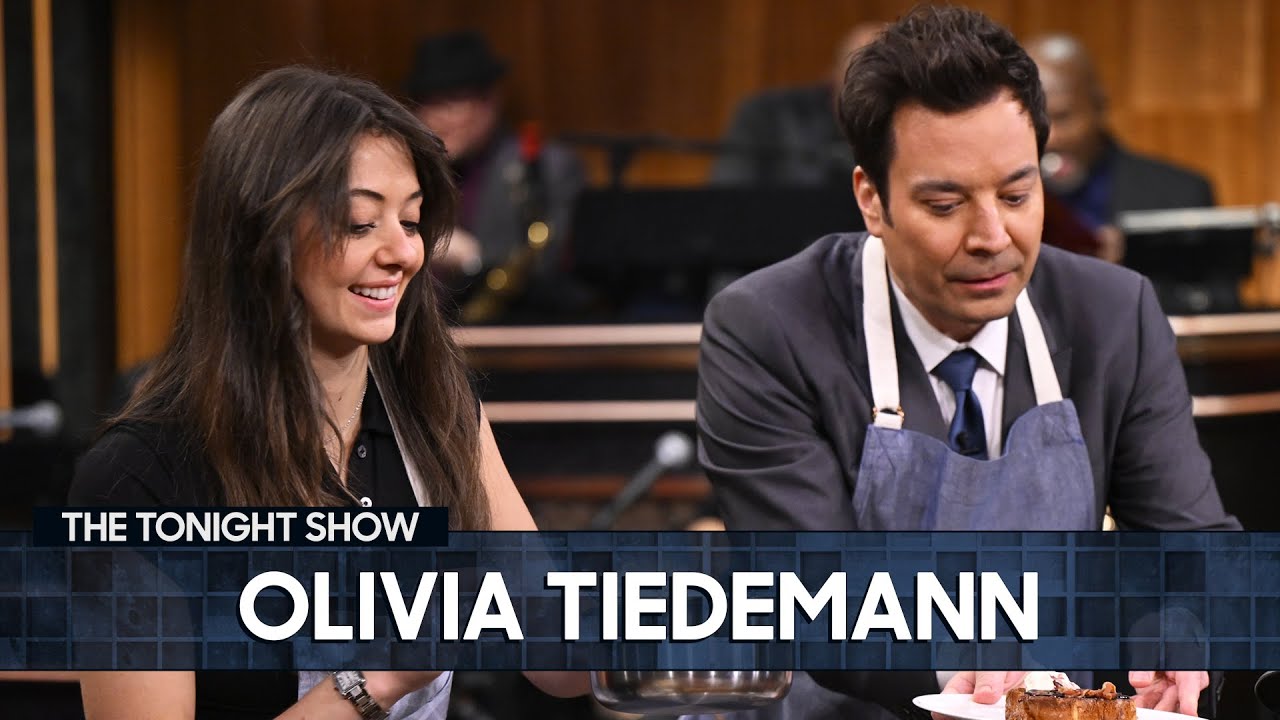 Olivia Tiedemann Shows Jimmy How to Make French Toast "Her Way" | The Tonight Show