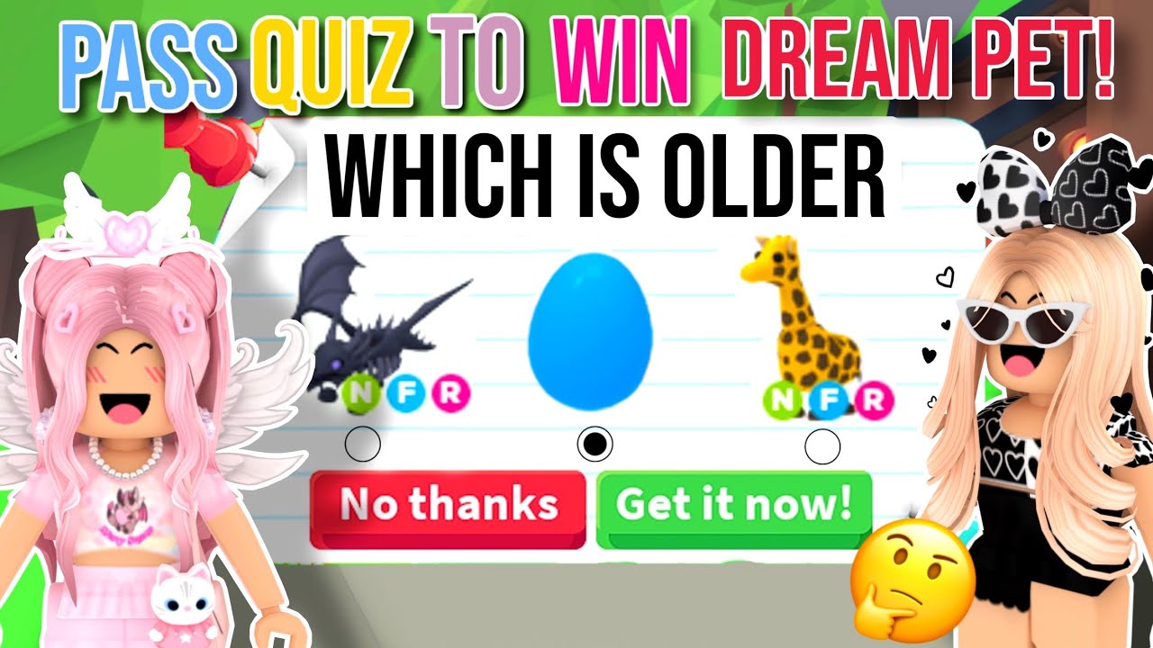 If You Answer Correctly You WIN YOUR DREAM PET In Adopt Me *I GAVE AWAY A MEGA BAT DRAGON!*