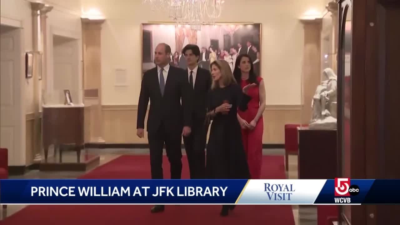 Caroline Kennedy gives Prince William tour of JFK Library