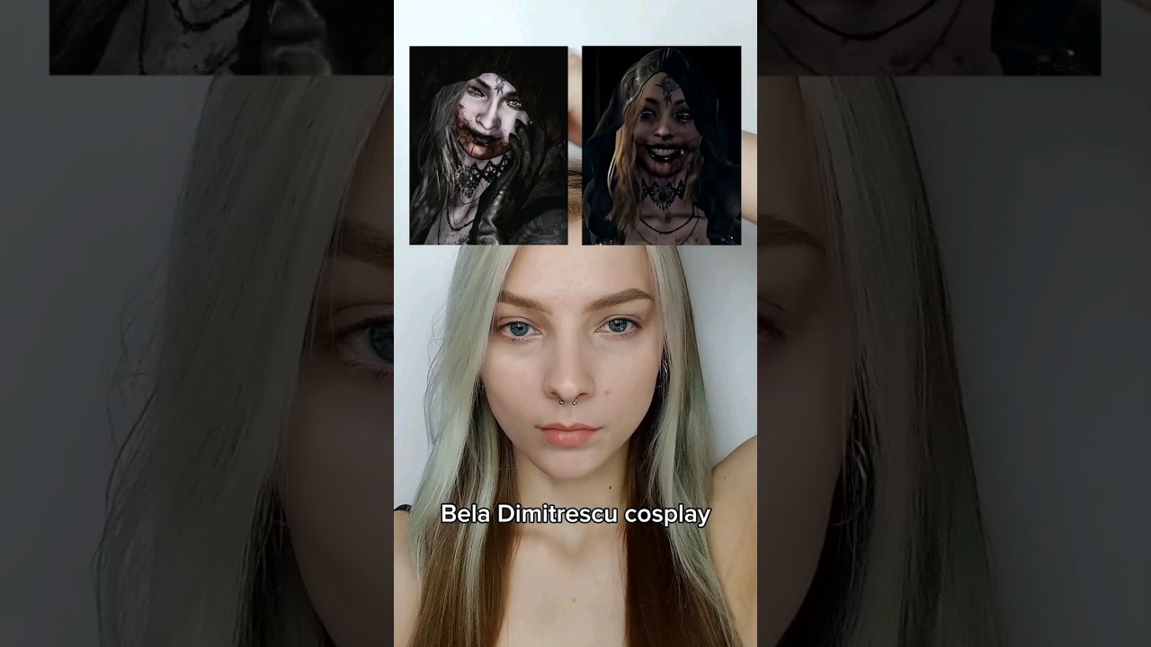 Bela Dimitrescu makeup tutorial #makeuptutorial #cosplaymakeup #residentevil #beladimitrescu