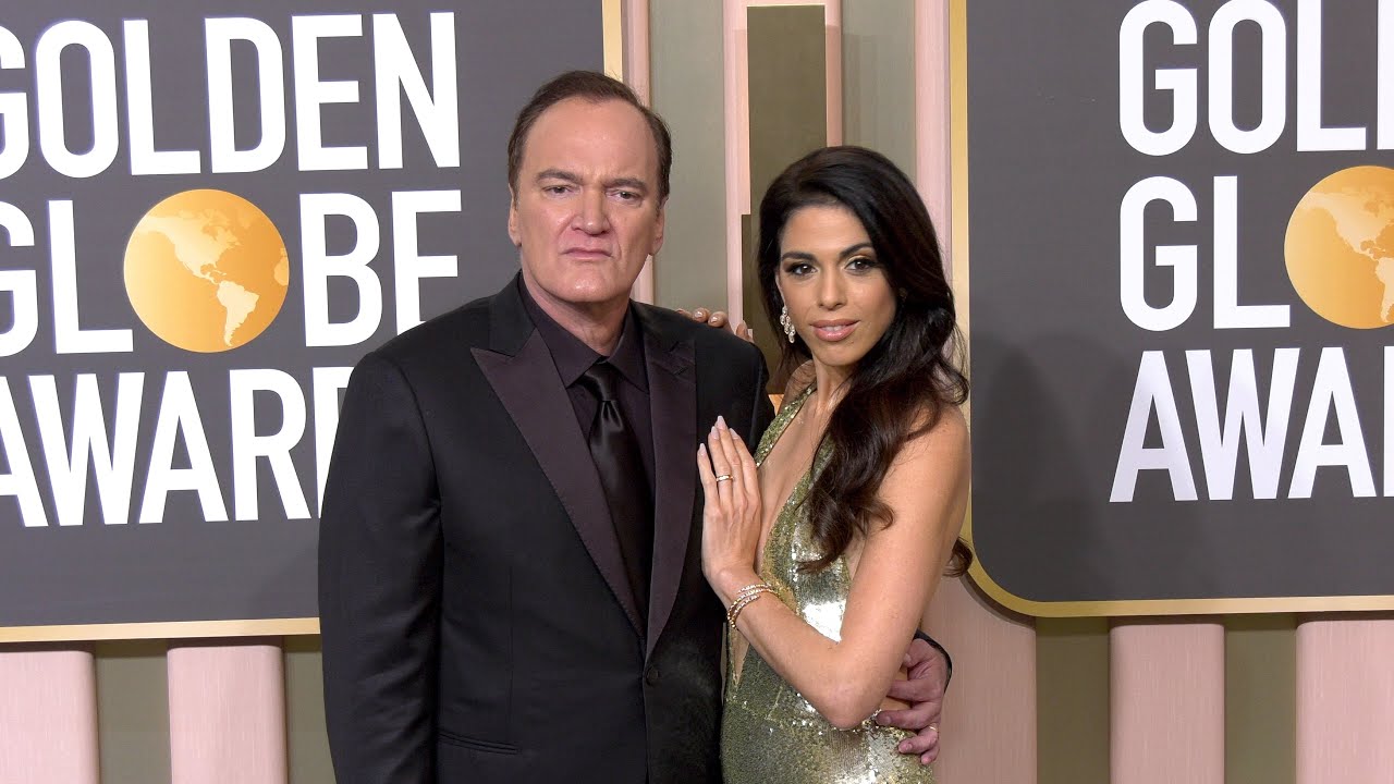 Quentin Tarantino and Daniella Pick 2023 Golden Globes Arrivals