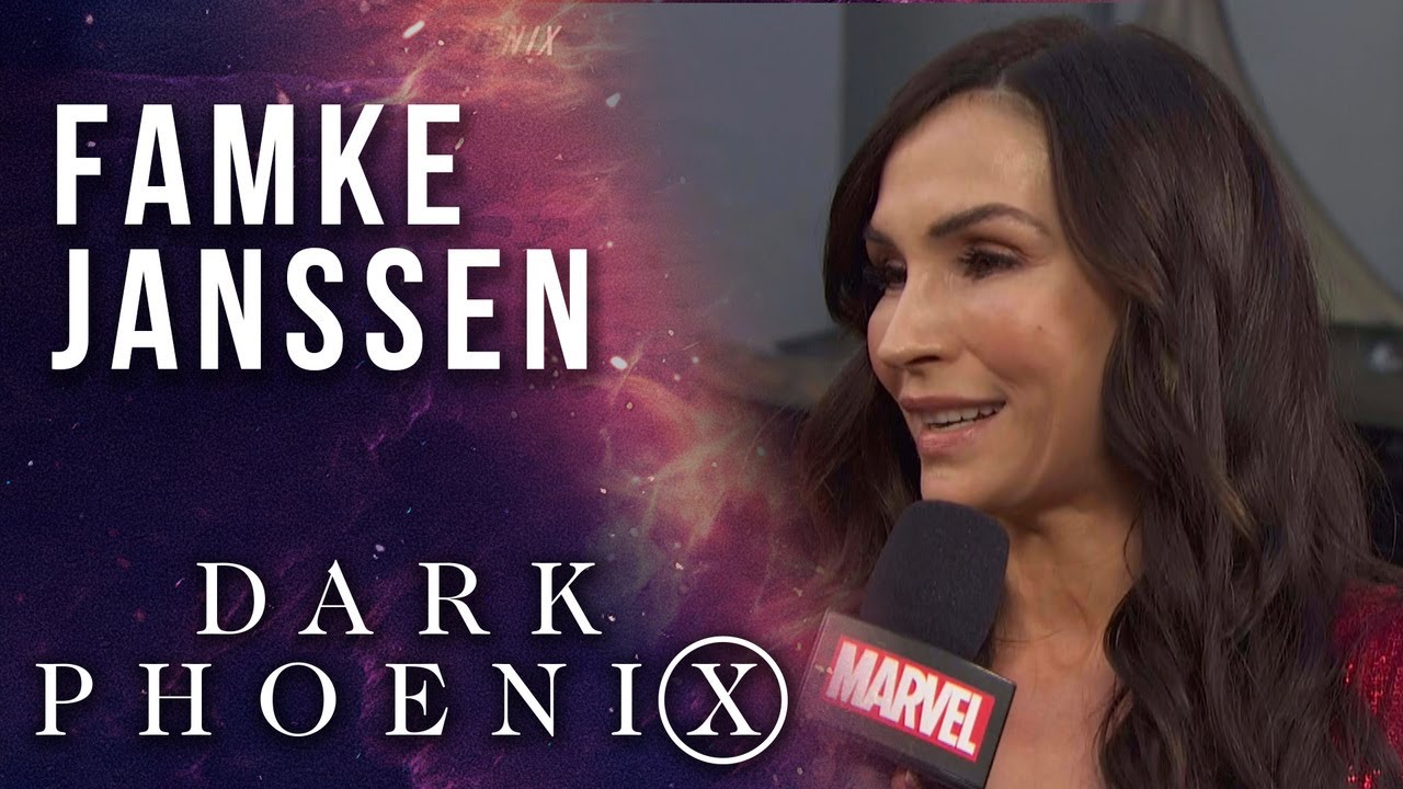 Famke Janssen chooses between Wolverine and Cyclops at the X-Men: Dark Phoenix Premiere