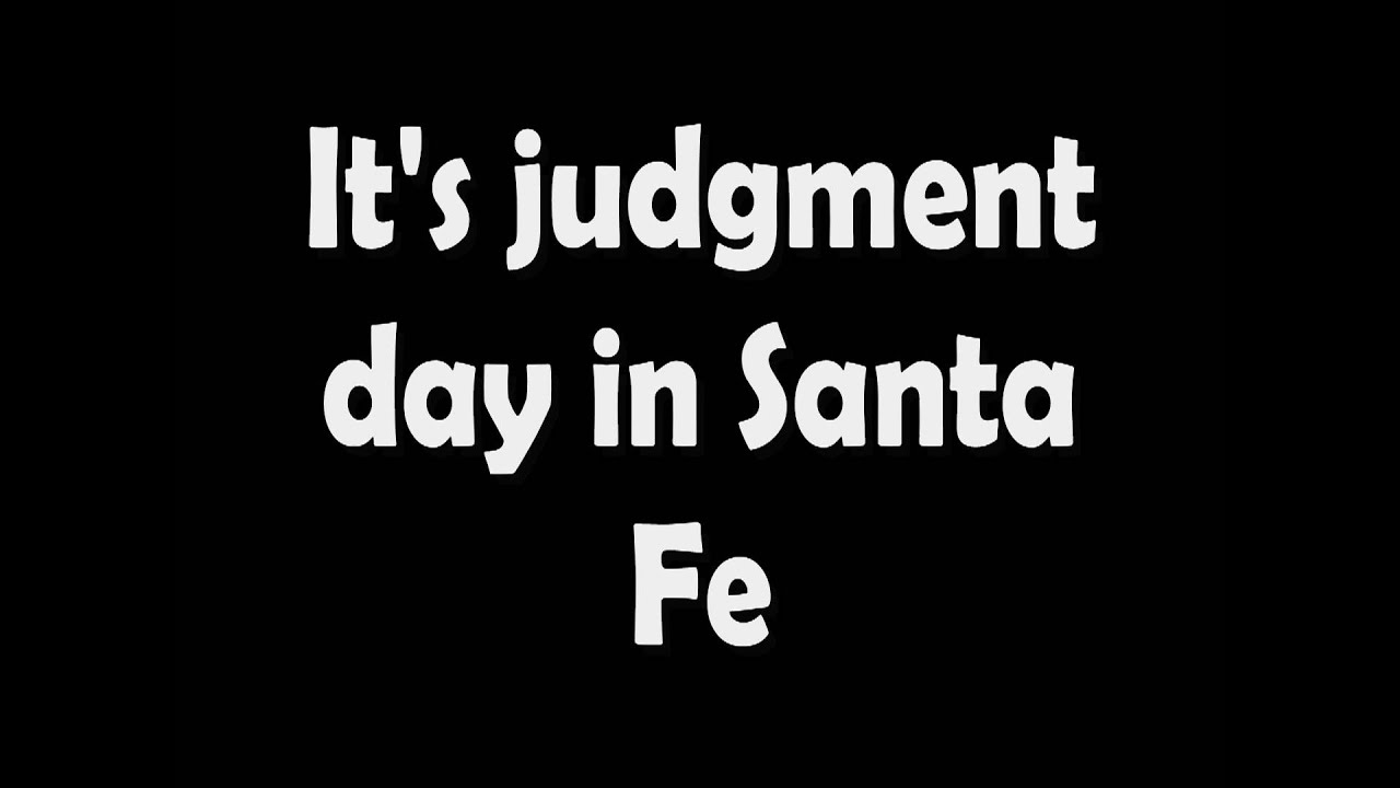 Jon Bon Jovi Santa Fe with lyrics on screen