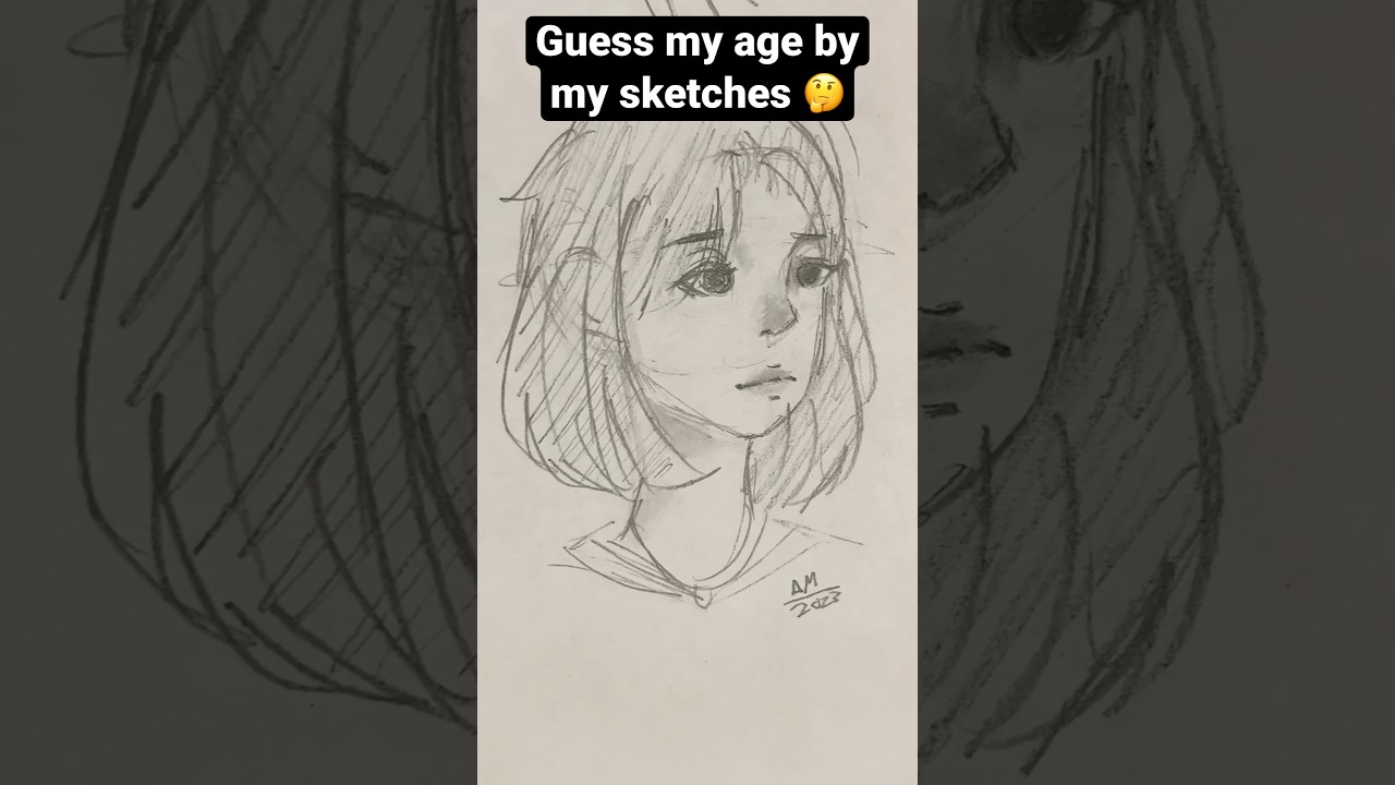 Guess my age by my sketches 🤔✨ #shorts #art #drawing #anime #trending