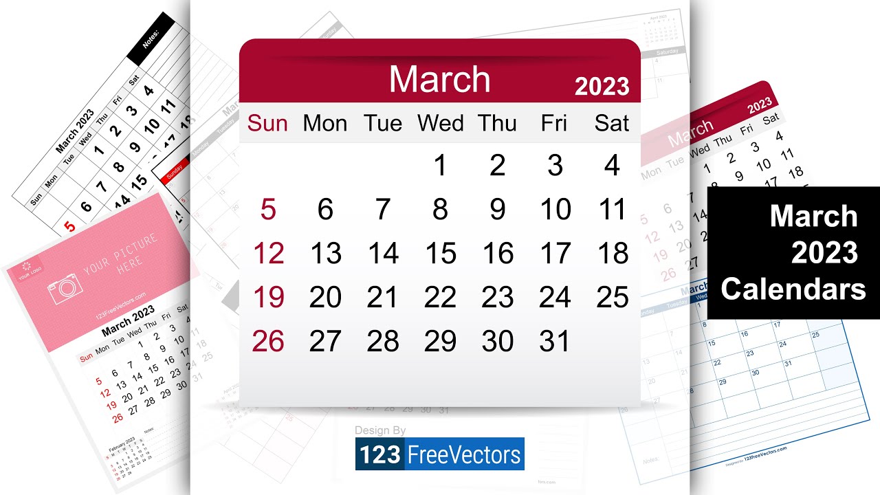 March 2023 Calendar | 123FreeVectors
