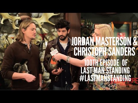 Jordan Masterson & Christoph Sanders at #LastManStanding 100th Episode Celebration with Cast on Set