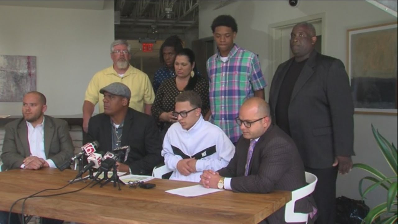 Presser of Eric Harris' family and their attorney