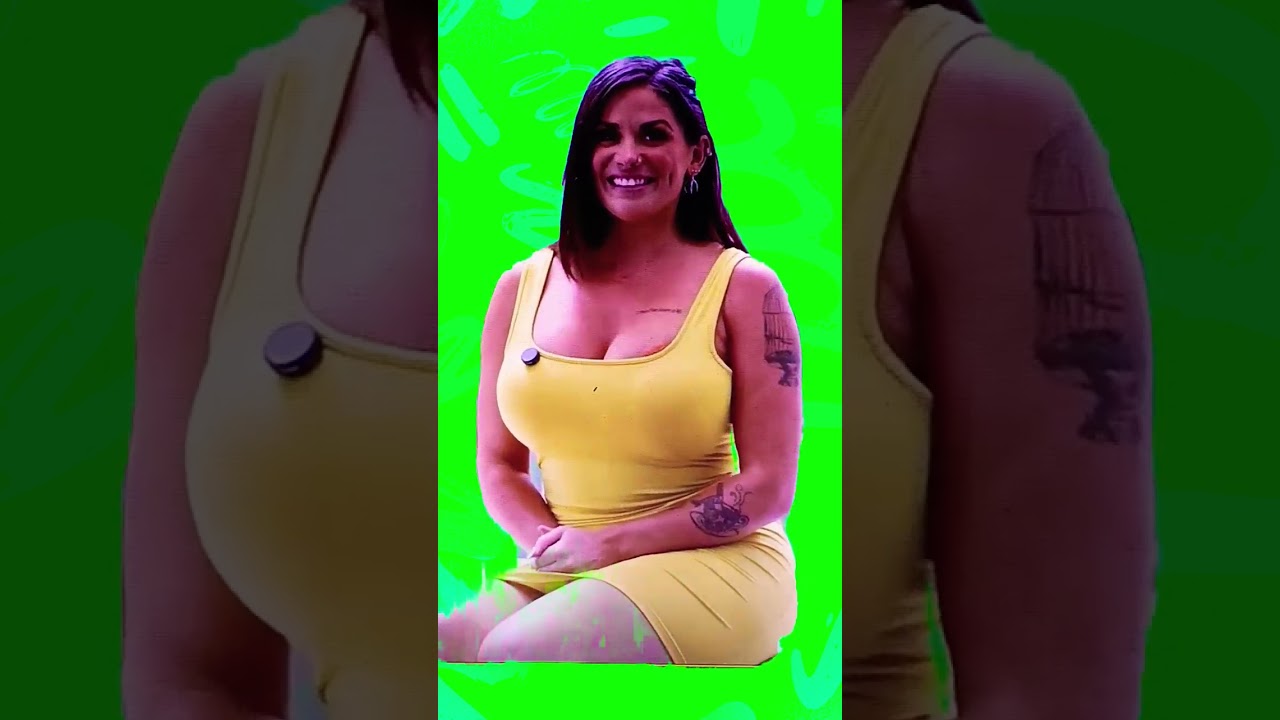 Green screen Casting couch HD Abby in yellow clothes