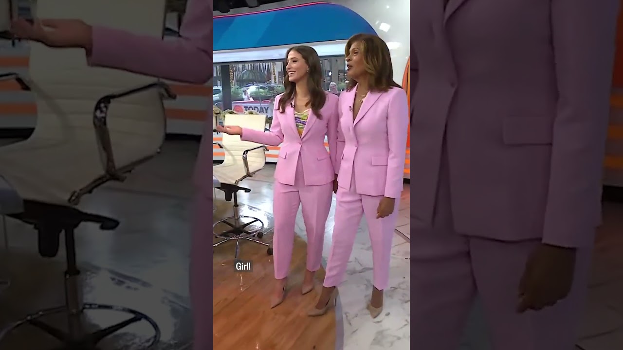 #HodaKotb and Angie Lassman are #twinning in the same pink suit!