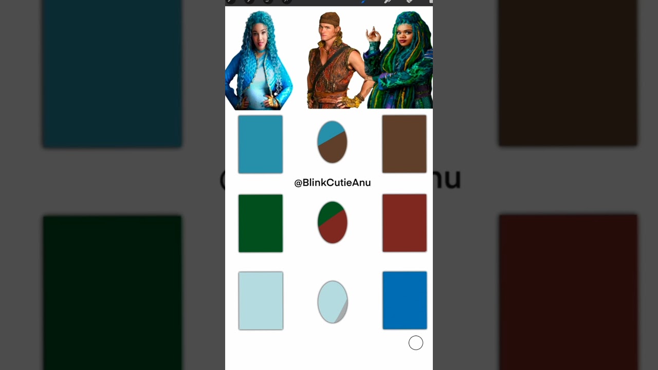 Chloe Gill and Uliana Palette #descendants #disney #ella #evie #shortvideo
