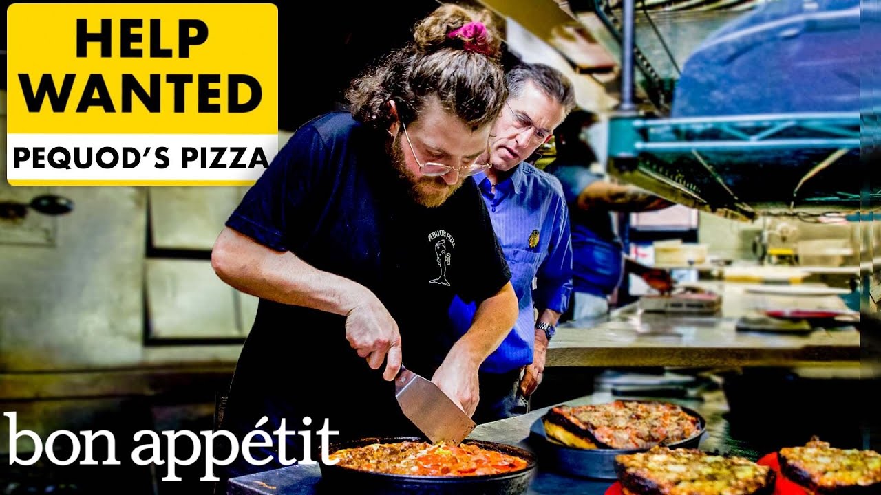 Working A Shift Making Famous Chicago Deep Dish Pizza | Help Wanted | Bon Appétit
