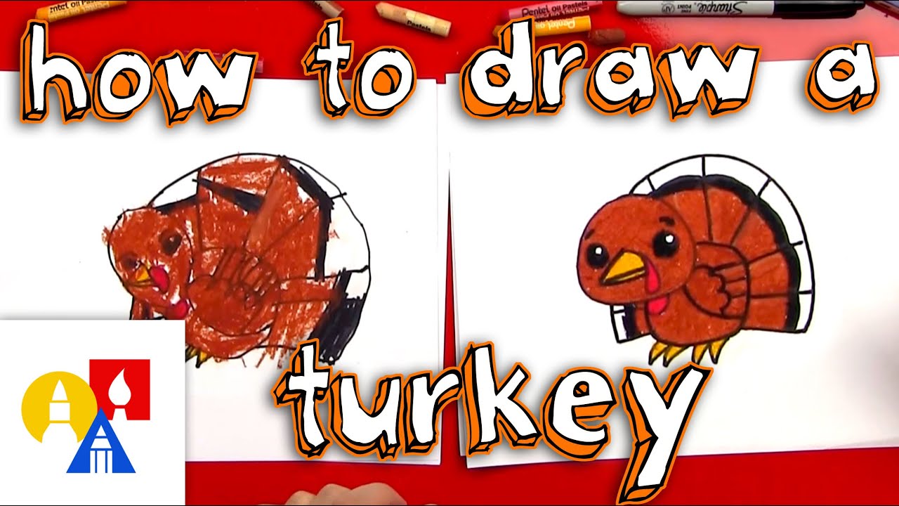How To Draw A Cartoon Turkey