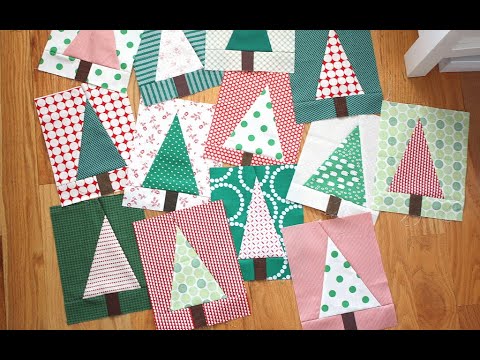 Patchwork Forest Tree Quilt Block Video Tutorial by Amy Smart of Diary of a Quilter