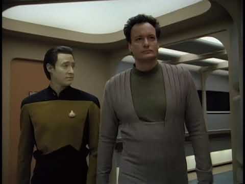 Star Trek TNG - Deja Q - Data converses with Q
