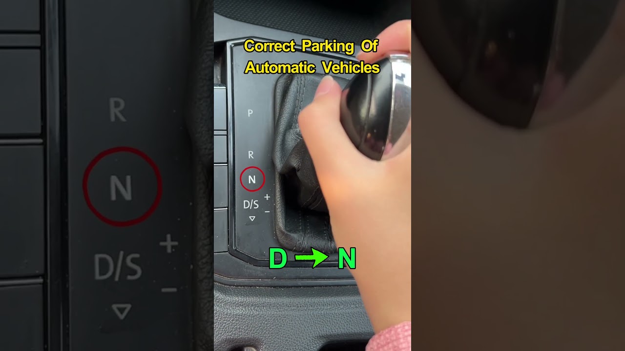 The correct way to park an automatic car #car #driving #mechanic #parking