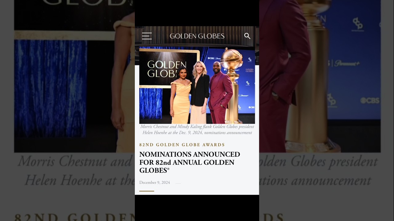 Nominations announced for 82nd Annual Golden Globes | #usa #goldenglobes #goldenglobesawards #short
