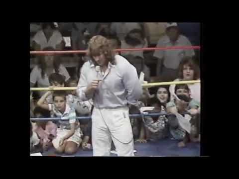 Kerry Von Erich exposing Lance Von Erich. 1987