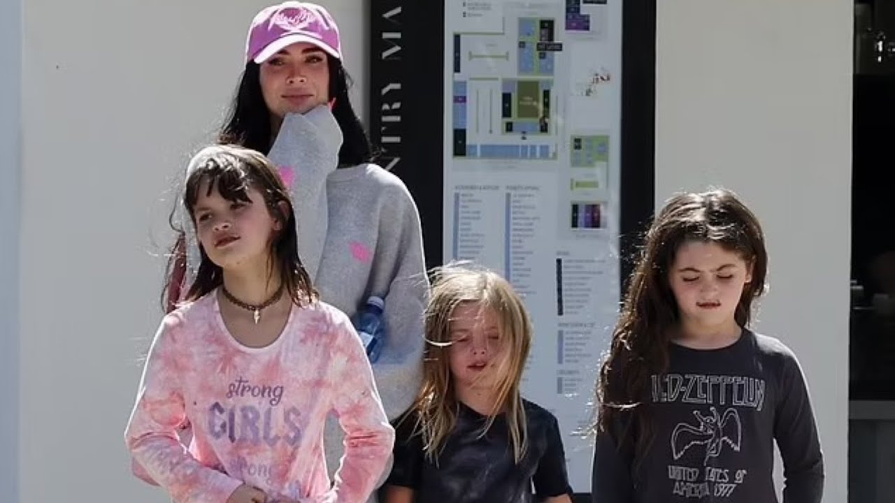 Megan Fox enjoys an outing in Malibu with her three sons