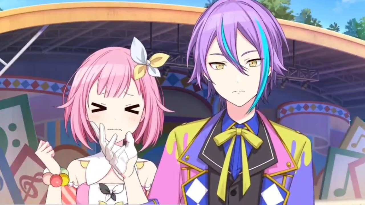 Rui gives Emu a donut.
