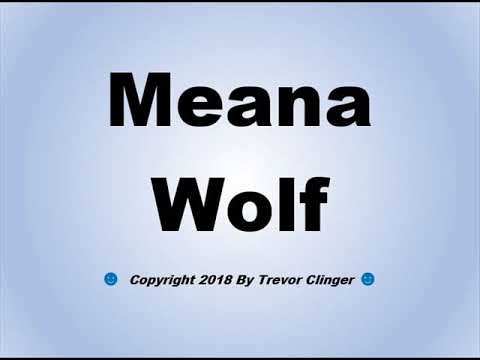 How To Pronounce Meana Wolf