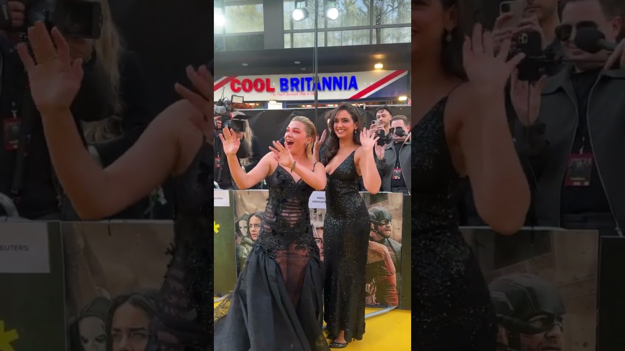 Florence Pugh and Geraldine Viswanathan at the #Thunderbolts* European Premiere!