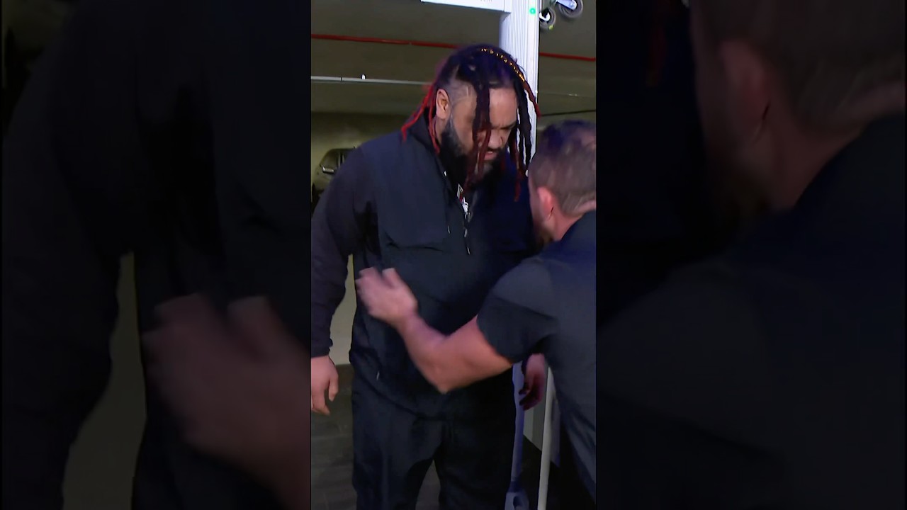 Jacob Fatu does not like to be touched Mr. security guard