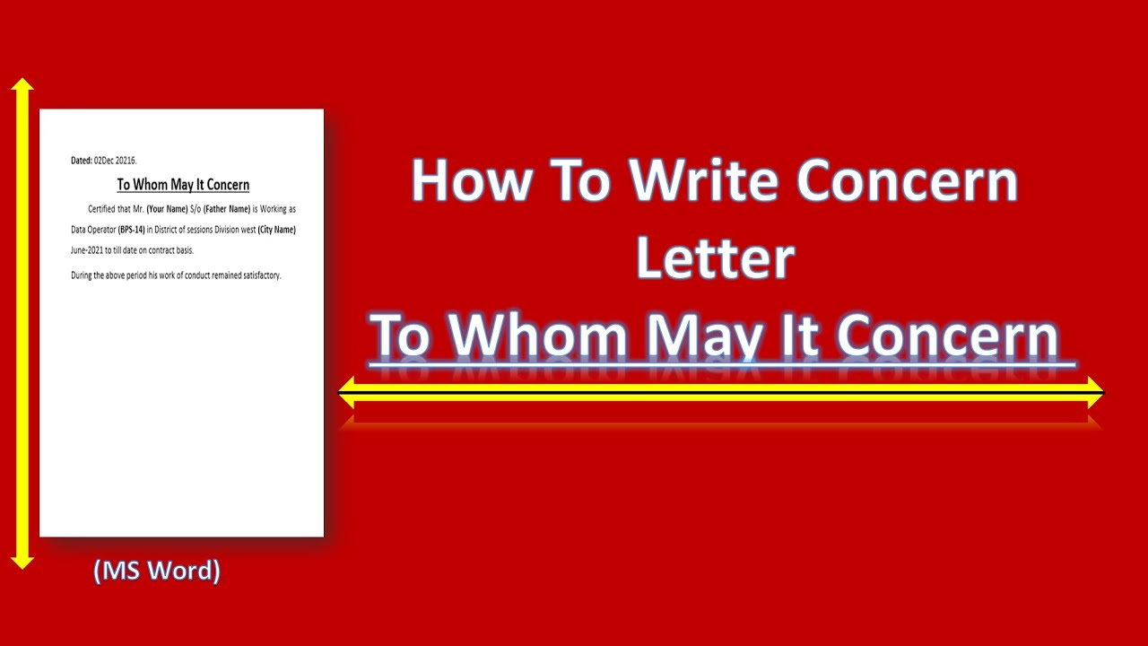 How to type employment certificate concern letter| To whom may it concerned