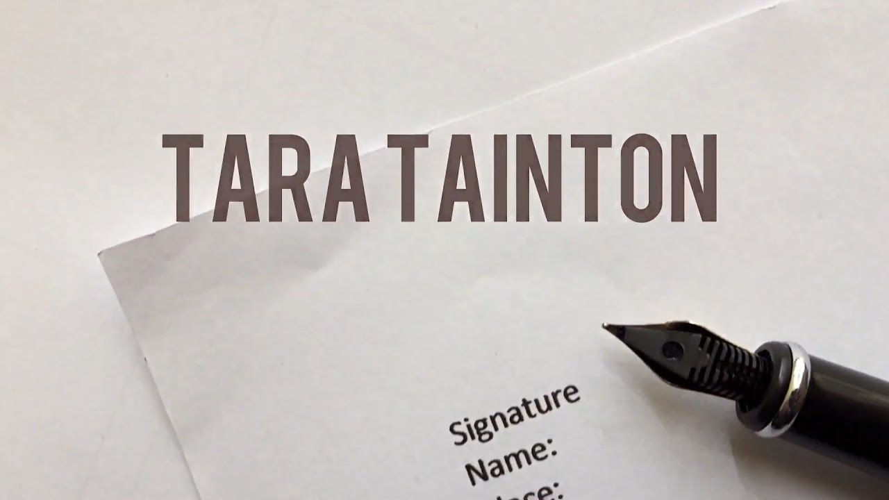 Signature: Tara Tainton