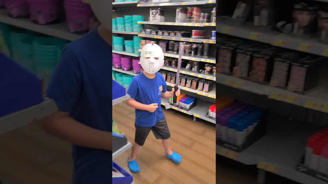Young Jason Vorhees loose in WALMART! 😱🔪 | #shorts