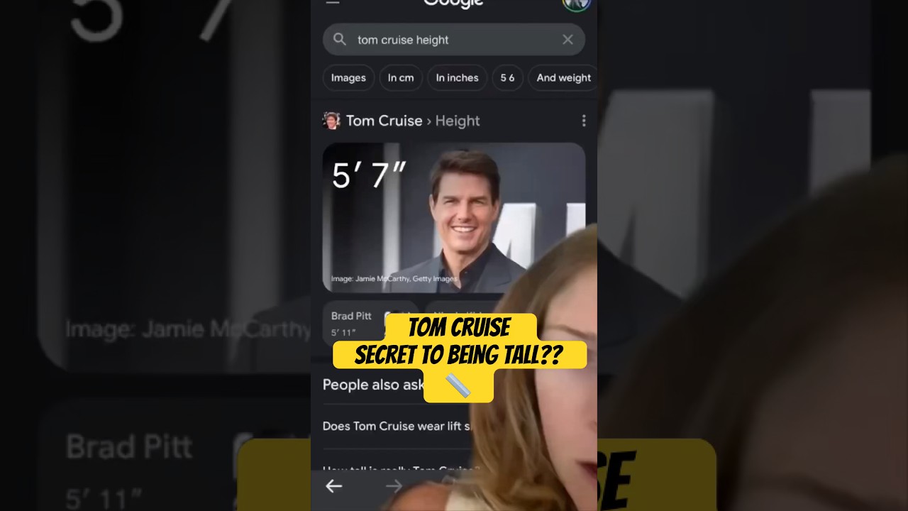 Tom Cruise secret to being tall📏