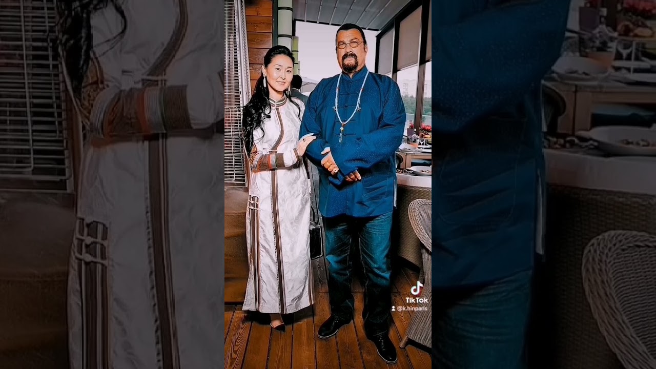 Steven Seagal et femme Erdenetuya Batsukh #couple#celebrity#actor #martialarts#shorts