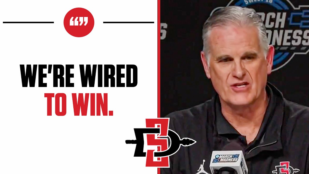 HC Brian Dutcher speaks after San Diego State UPSETS No. 1 Alabama [FULL PRESSER] | CBS Sports