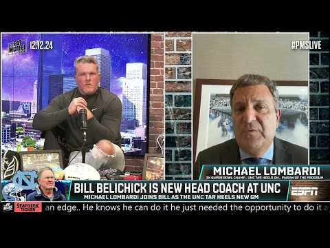 Bill Belichick's 400-PAGE PLAN CONFIRMED by UNC football GM Michael Lombardi 👀 | The Pat McAfee Show