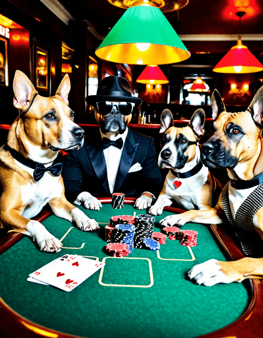 dogs playing poker